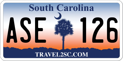 SC license plate ASE126