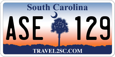 SC license plate ASE129