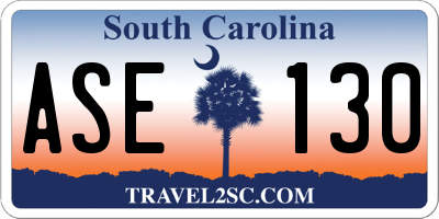 SC license plate ASE130