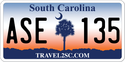 SC license plate ASE135