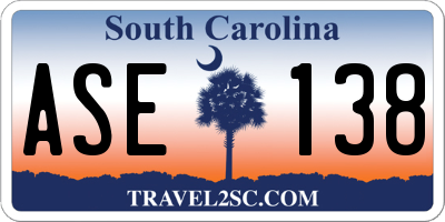 SC license plate ASE138