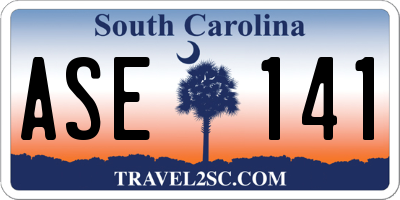 SC license plate ASE141