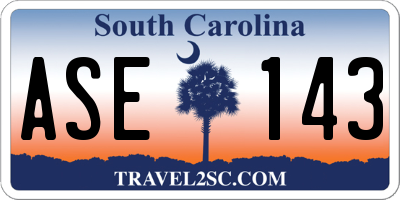 SC license plate ASE143