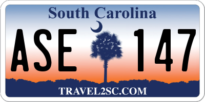 SC license plate ASE147