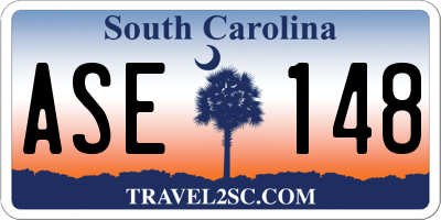 SC license plate ASE148