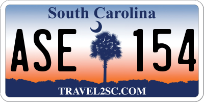SC license plate ASE154