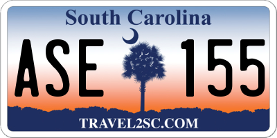 SC license plate ASE155