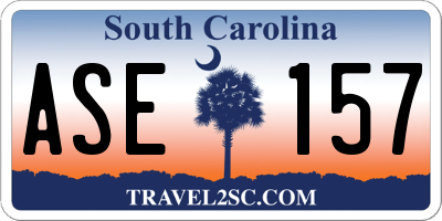SC license plate ASE157