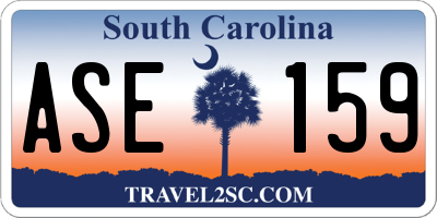 SC license plate ASE159