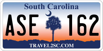 SC license plate ASE162