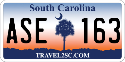 SC license plate ASE163