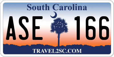 SC license plate ASE166