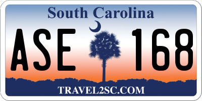 SC license plate ASE168