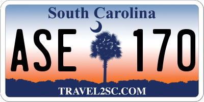 SC license plate ASE170