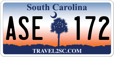SC license plate ASE172