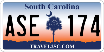 SC license plate ASE174