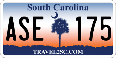 SC license plate ASE175
