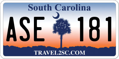 SC license plate ASE181