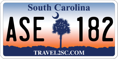 SC license plate ASE182