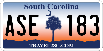 SC license plate ASE183