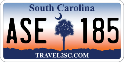 SC license plate ASE185