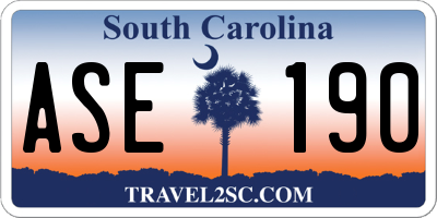 SC license plate ASE190