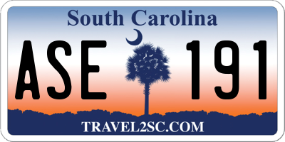 SC license plate ASE191