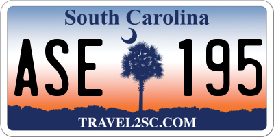 SC license plate ASE195