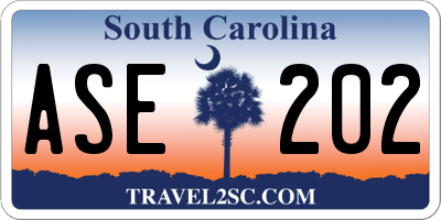SC license plate ASE202