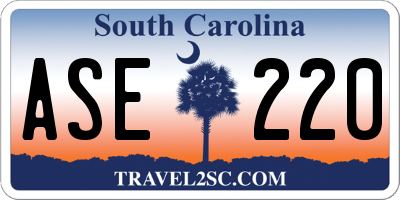 SC license plate ASE220