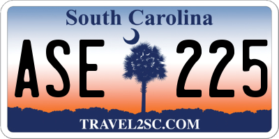 SC license plate ASE225