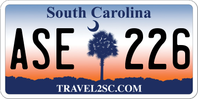 SC license plate ASE226