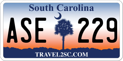 SC license plate ASE229