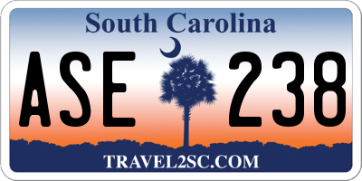 SC license plate ASE238