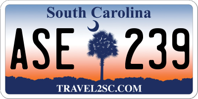 SC license plate ASE239
