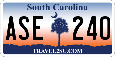 SC license plate ASE240