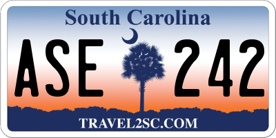 SC license plate ASE242