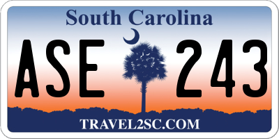SC license plate ASE243