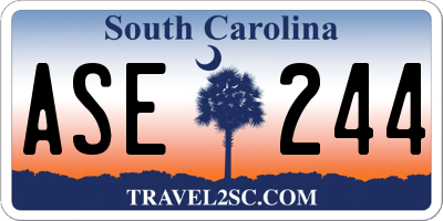 SC license plate ASE244