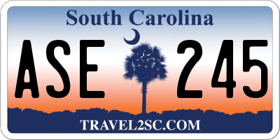 SC license plate ASE245