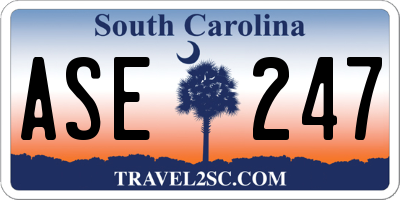 SC license plate ASE247