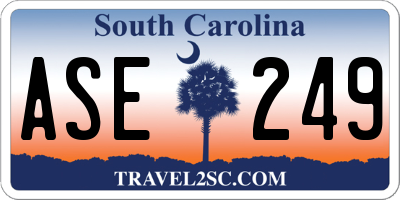 SC license plate ASE249