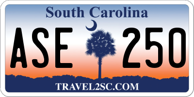 SC license plate ASE250