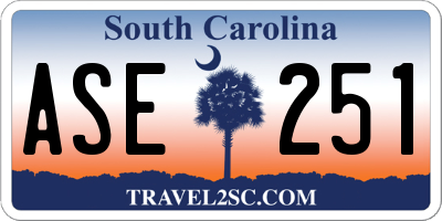 SC license plate ASE251
