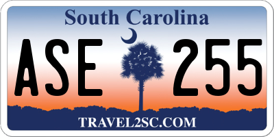 SC license plate ASE255