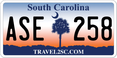 SC license plate ASE258