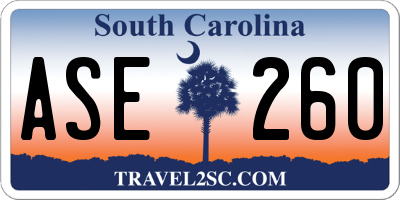 SC license plate ASE260