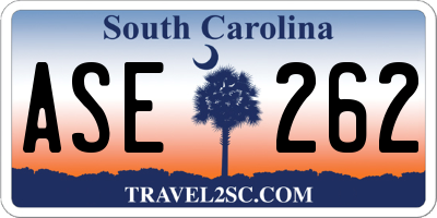 SC license plate ASE262
