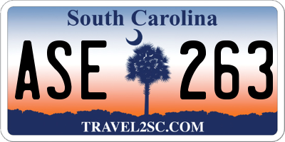SC license plate ASE263