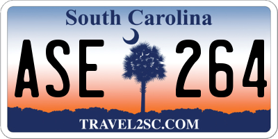 SC license plate ASE264